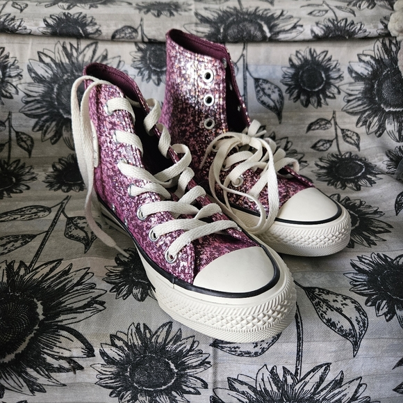 Converse Pink High-Top Sneakers - Picture 2 of 8